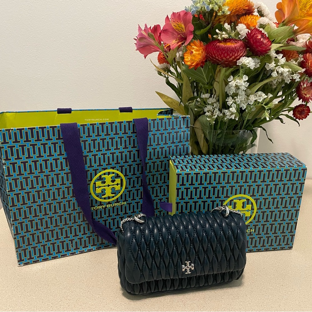 Tory Burch Kira Ruched Mini Flap Shoulder Bag